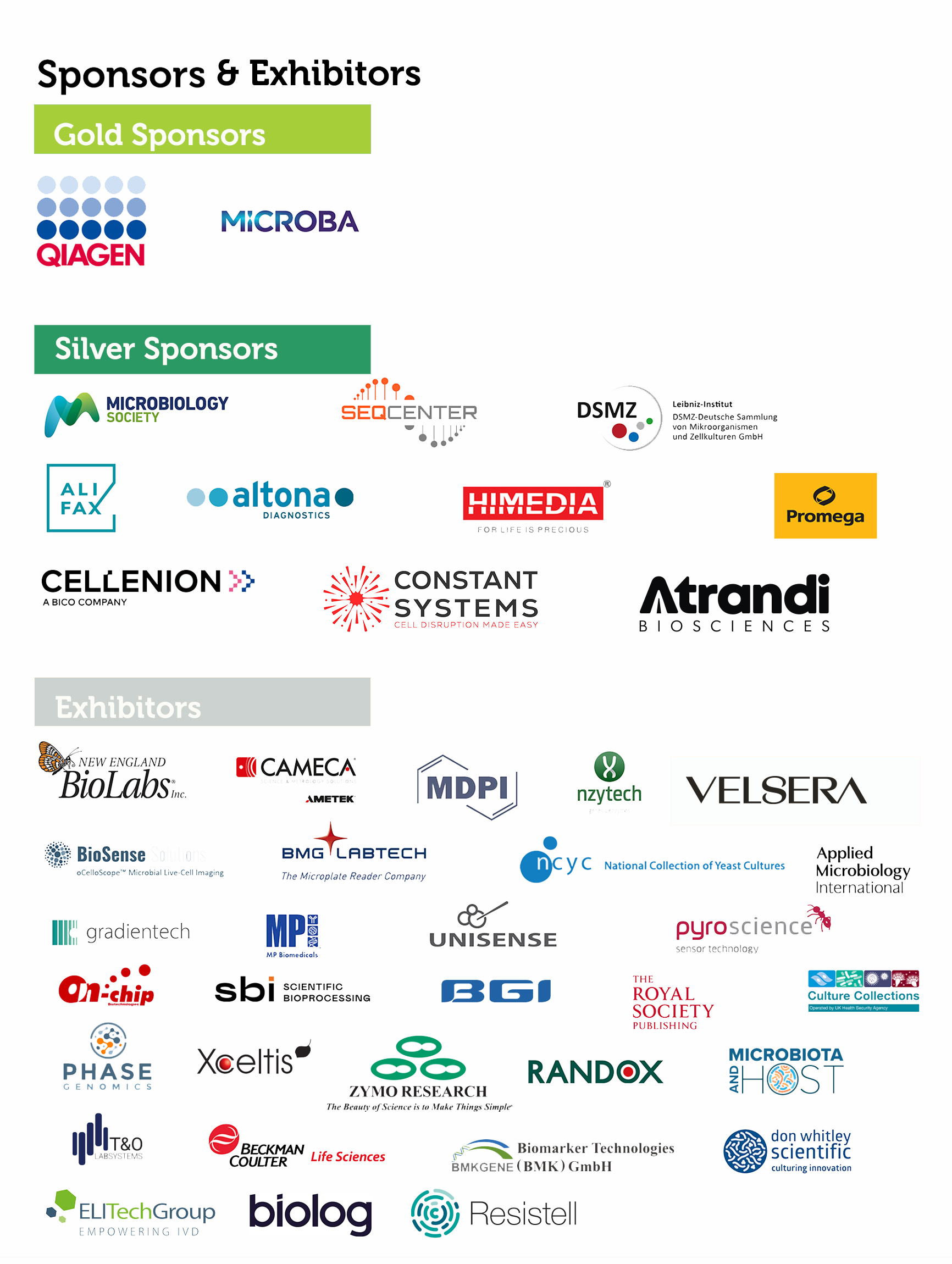 sponsors and exhibitors